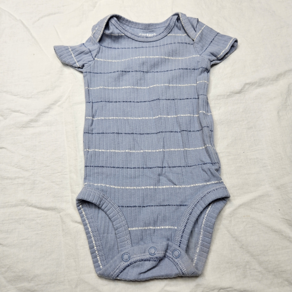 Carter's Blue and White Striped Bodysuit One Piece
